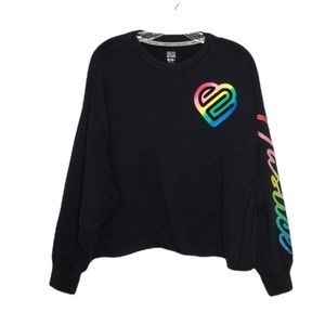 Justice Girls Size 16/18 Plus Cropped Sweatshirt.